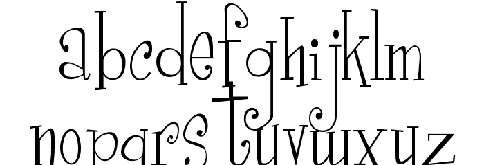 Curly Cue Font LOWERCASE