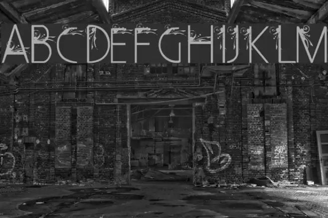 Curly Fleur Caps Font examples