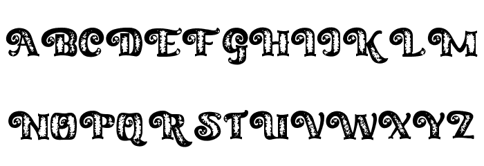 Curly Keken Texture Font UPPERCASE