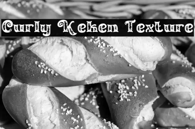 Curly Keken Texture Font examples
