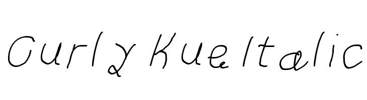 Curly Kue Italic Font
