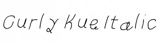 Curly Kue Italic  font caratteri gratis