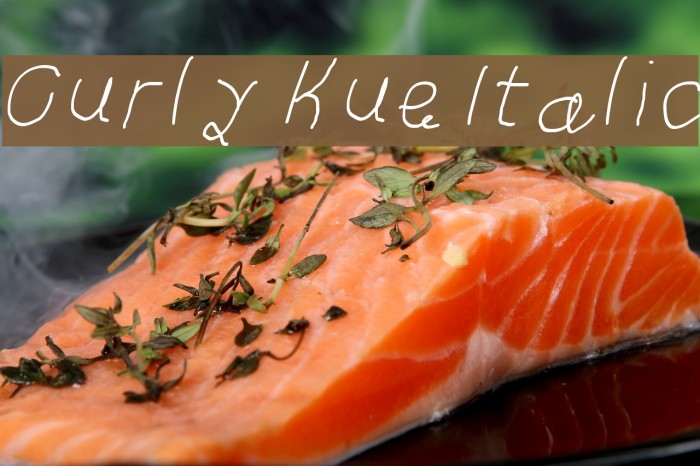 Curly Kue Italic Font examples