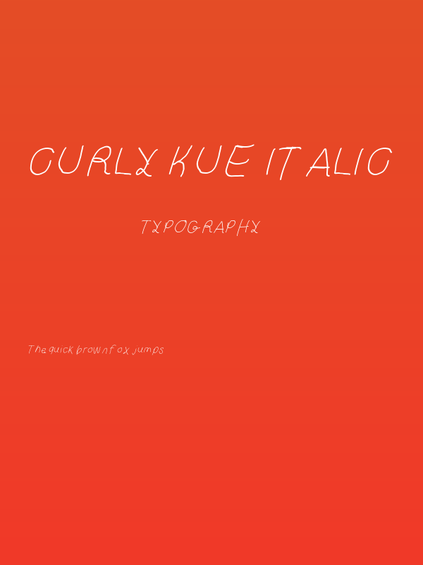 Curly Kue Italic Poster