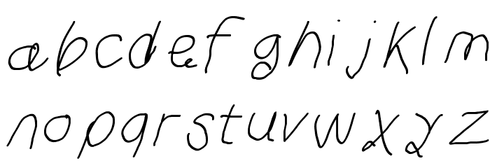 Curly Kue Italic Font LOWERCASE