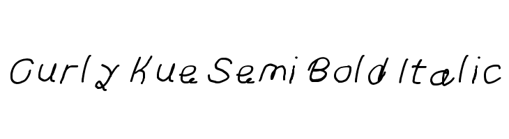 Curly Kue Semi Bold Italic  les polices de caractères gratuit tlcharger