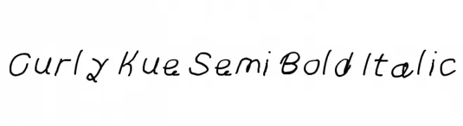Curly Kue Semi Bold Italic  font caratteri gratis