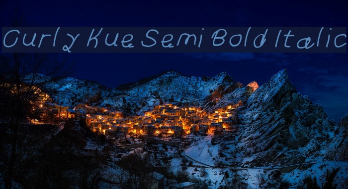 Curly Kue Semi Bold Italic Font examples