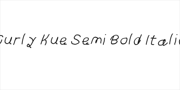 Curly Kue Semi Bold Italic Logo