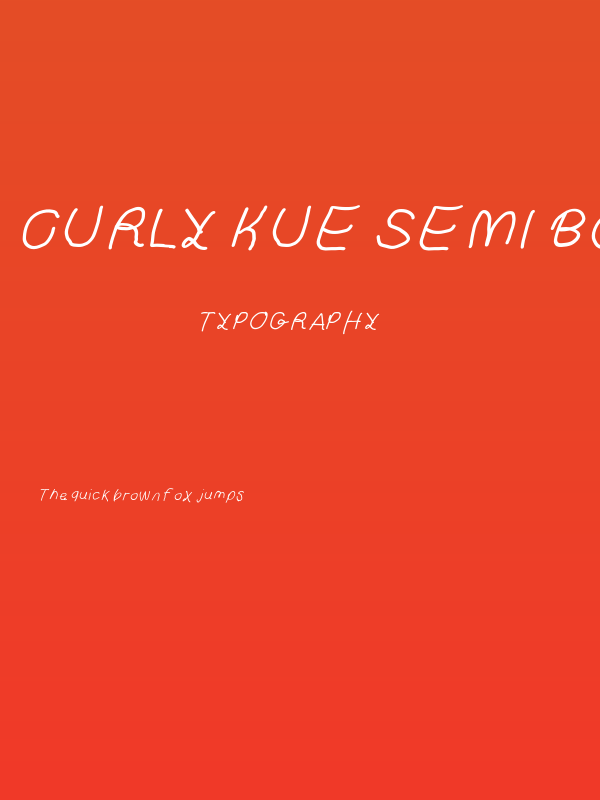 Curly Kue Semi Bold Italic Poster