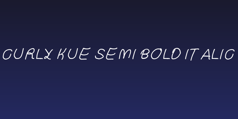 Curly Kue Semi Bold Italic Social Header