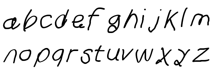 Curly Kue Semi Bold Italic Font LOWERCASE