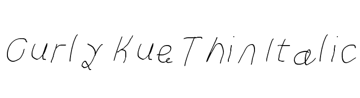 Curly Kue Thin Italic Font