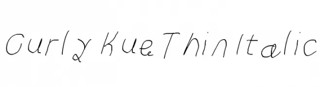 Curly Kue Thin Italic  font caratteri gratis