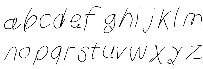 Curly Kue Thin Italic Font LOWERCASE