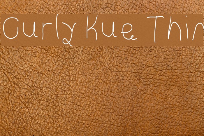 Curly Kue Thin Font examples