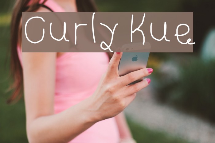Curly Kue Font examples