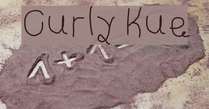 Curly Kue Font examples