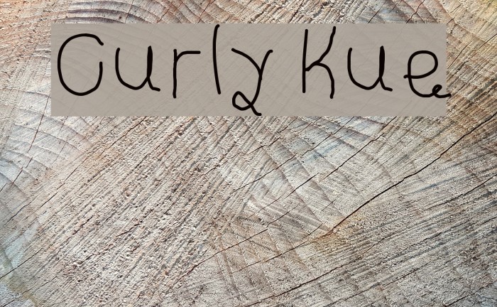 Curly Kue Font examples
