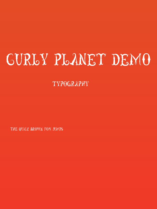 Curly Planet Demo Poster