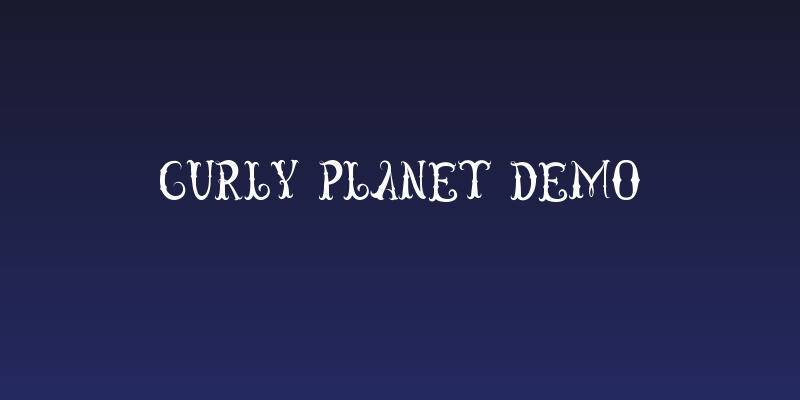 Curly Planet Demo Social Header