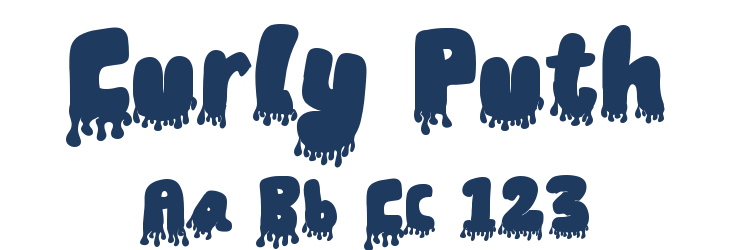Curly Puth Font Preview