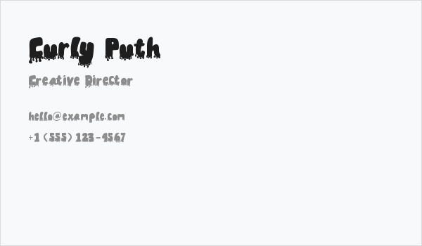 Curly Puth Business Card