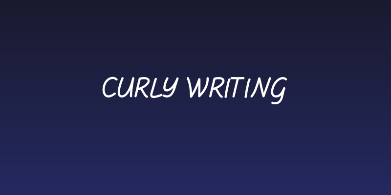 Curly Writing Social Header
