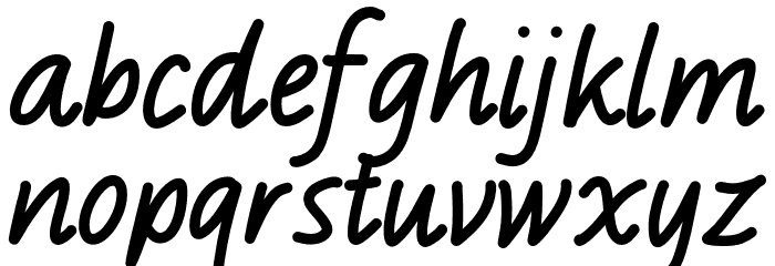 Curly Writing Font LOWERCASE