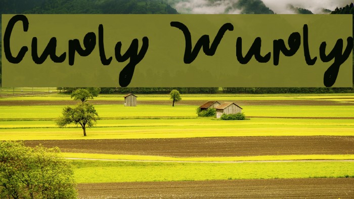 Curly Wurly Font examples