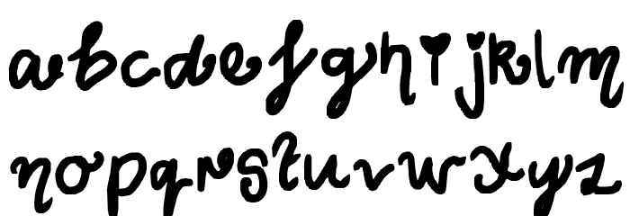 Curly Wurly Font LOWERCASE
