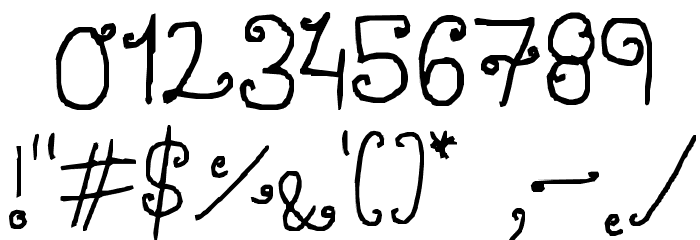 Curly twirly Font OTHER CHARS