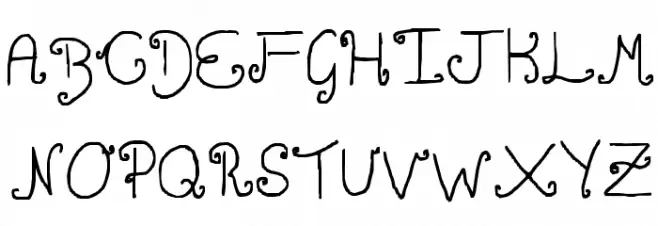 Curly twirly Fuentes MAYÚSCULAS