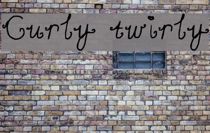 Curly twirly Font examples