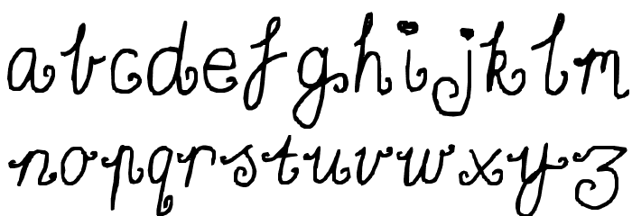 Curly twirly Font LOWERCASE