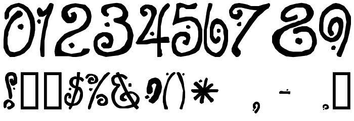 Curly Font OTHER CHARS