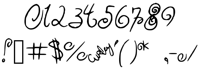 CurlyCuties Font OTHER CHARS