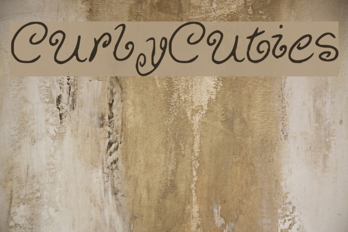 CurlyCuties Font examples