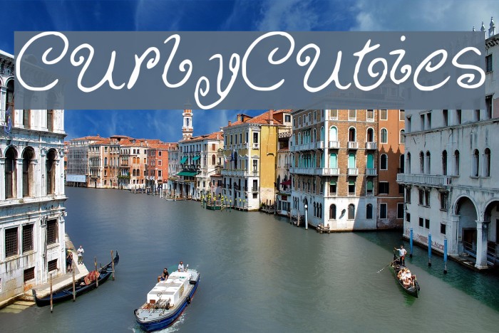 CurlyCuties Font examples