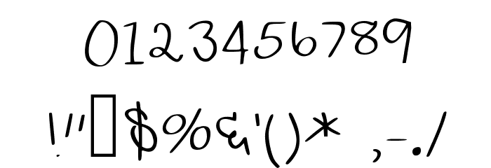 CurlyGirl Medium Font OTHER CHARS