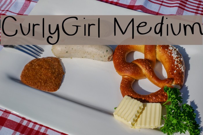 CurlyGirl Medium Font examples