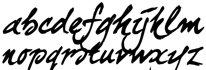 CurlyJoe Font LOWERCASE