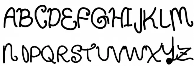 CurlyLetters Schriftart Groß
