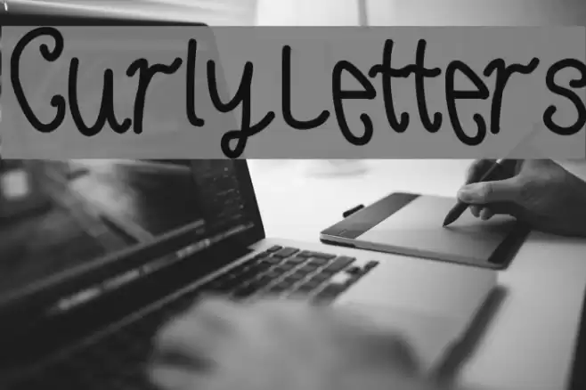 CurlyLetters Font examples