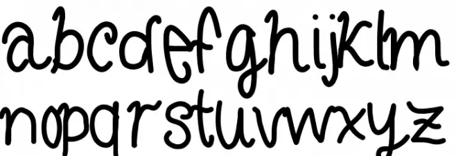 CurlyLetters फ़ॉन्ट लोअरकेस