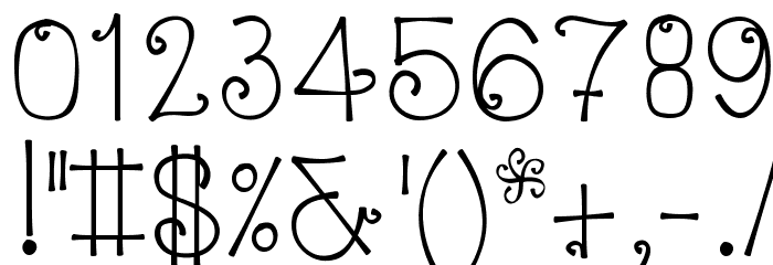 CurlyLou Font OTHER CHARS