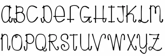CurlyLou Font Litere mari