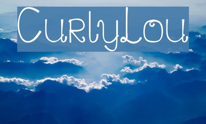 CurlyLou Font examples