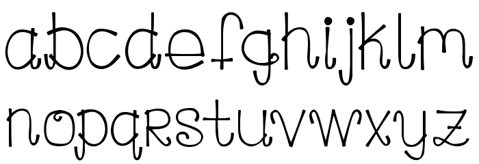 CurlyLou Font LOWERCASE