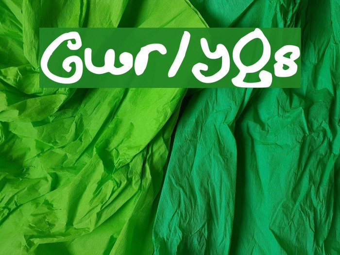 CurlyQs Font examples